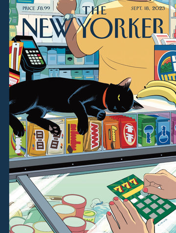 New York Puzzle Company 1000 Piece Jigsaw Puzzle - New Yorker Bodega Cat by R. Kikuo Johnson - Cardboard
