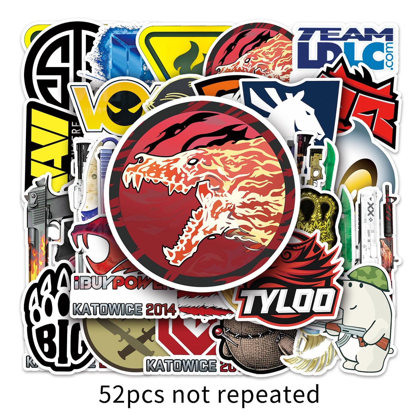 Counter-Strike:Global Offensive Stickers 50Pcs Waterproof, Removable,Cute,Beautiful, Stylish Teen Stickers, Suitable for Boys an
