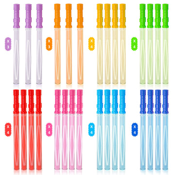 Inscraft 30 Pack 14’’ Big Bubble Wands, 8 Colors 1 Hole Wands X30 For Summer Toy, Outdoor/Indoor Activity, Easter, Birthday, Graduation, Bubbles Party Favors For Kids