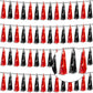 4P Black red Foil Fringe Tassel Banner Garland Metallic Tinsel Streamers Wall Hanging Curtain Backdrop Banner for Parade Floats,