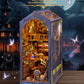 Quanquer Diy Book Nook Kit - Diy Dollhouse Booknook With Led Light - 3D Wooden Puzzle Miniature House Kits - Craft For Adults - Bookshelf Insert Decor - Gifts Family And Friends(Magic Laboratory)