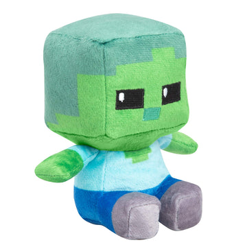 Jinx Minecraft Mini Crafter Zombie Plush Stuffed Toy, Green, 4.5' Tall