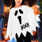 AOBUTE Girls White Ghost Poncho Kids Halloween Cute Cloak Cape Clothes White