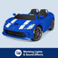 Kid Trax Dodge Viper Srt Convertible Toddler Ride On Toy, Ages 3 - 7 Years Old, 12 Volt Battery, Max Weight Of 130 Lbs, Two Seater, Working Lights, Blue/Stripe