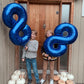 18 Balloon Number, Metallic Blue Number 18Th Birthday Balloons 40 Inch, 18 Years Old Metallic Blue Birthday Decorations For Boys