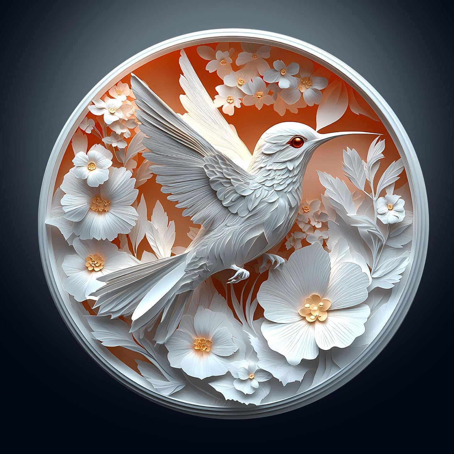 Wooden Puzzles for Adults -Flat Puzzle with 3D Visual Effect, Irregular Shape Hummingbird Puzzle, Paper Sculpture Jigsaw, Wood P