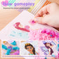 Magic 4 In 1 Poke In Art Kits For Girls, Pretty Princess Game With Princess Stickers, Watercolor Paint, Diamond Art Crafts For Kids Ages 4-8, Diy Activity Gifts For 4 5 6 7 8+ Year Old Girls