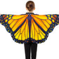 D.Q.Z Toddler Butterfly-Wings-Costume For Girls Princess Dress-Up Clothes, Spring Bug Toys For Kids Birthday Party Gifts Idea (Orange)