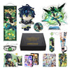 Motao Genshin Impact Box Kinich Merch Set - Plush Doll, Poster, Pillowcase, Stand Figure, Bracelet, Badge, Keychain, Card Holder