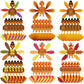AmazingSpark 36 Sets 252 Pcs Thanksgiving Turkey Craft Kit Thanksgiving Crafts Turkey Paper Card Thankful Cards Decor with Glue 