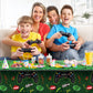 3 Pcs Video Game Table Cover Video Game Birthday Decoration Game Theme Plastic Table Cloth Party Supplies For Boys Girls Kids Player Geek Party Decorations, 54 X 108 Inch (Green, Classic Style)