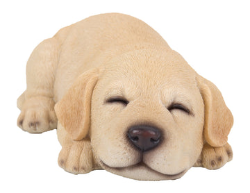Sleeping Yellow Labrador Retriever Puppy Figurine