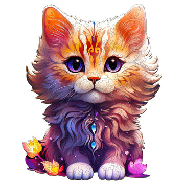 Wooden Puzzles for Adults - Advanced Cute Cat Wooden Puzzle, Unique Shape Wood Jigsaw Puzzles for Adults, Wood Puzzles Adult, Pe