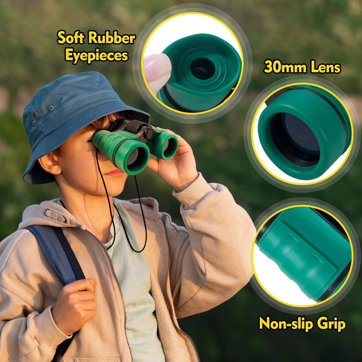 Yopinsand Binocular For Kids, Kids Binoculars For Ages 3-12 Boys Girls, Outdoor Gifts Toys For Kids- Perfect For Bird Watching,