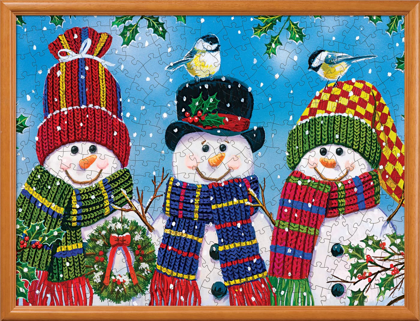 MasterPieces 300 Piece EZ Grip Christmas Jigsaw Puzzle - Snowy Afternoon Friends - 18x24