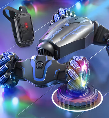 LOOZIX Upgraded Hand Gesture Sensing RC Stunt Car with Lights Music, Spray Fog Steam Gesture RC Car Remote Controll Transformed