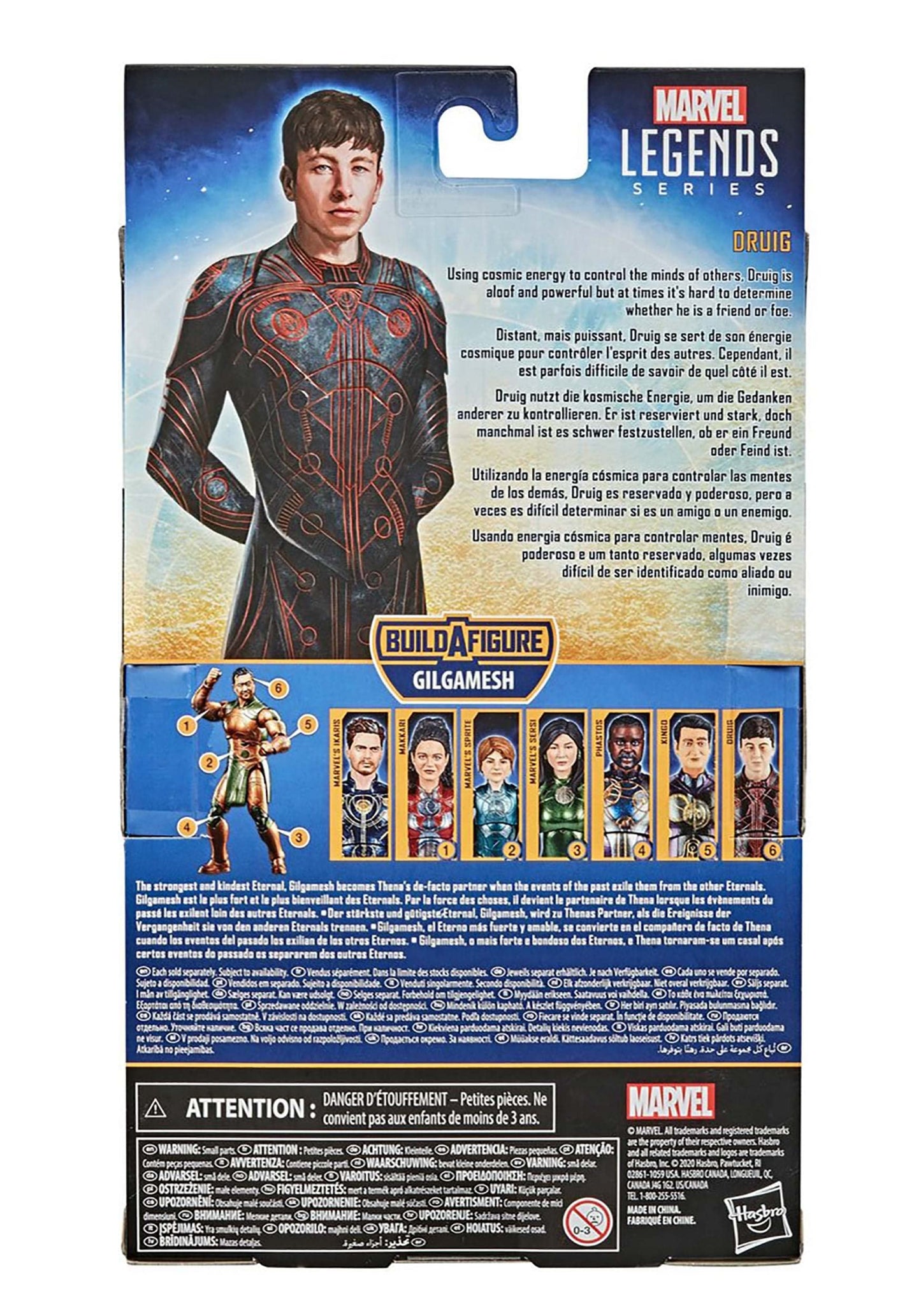 Marvel Hasbro Legends Series The Eternals 6-Inch Action Figure Toy Druig  Movie-Inspired Design  Includes 2 Accessories  Ages 4 and Up