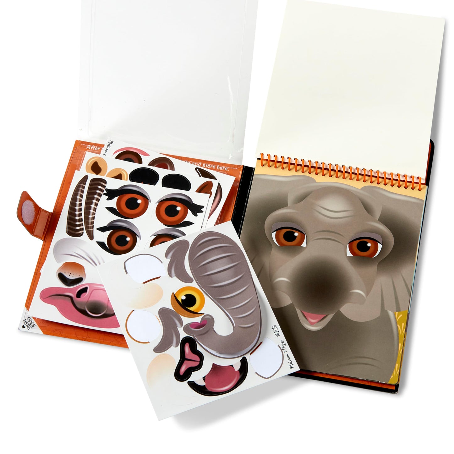 Melissa & Doug Make-a-Face Safari Reusable Sticker Pad