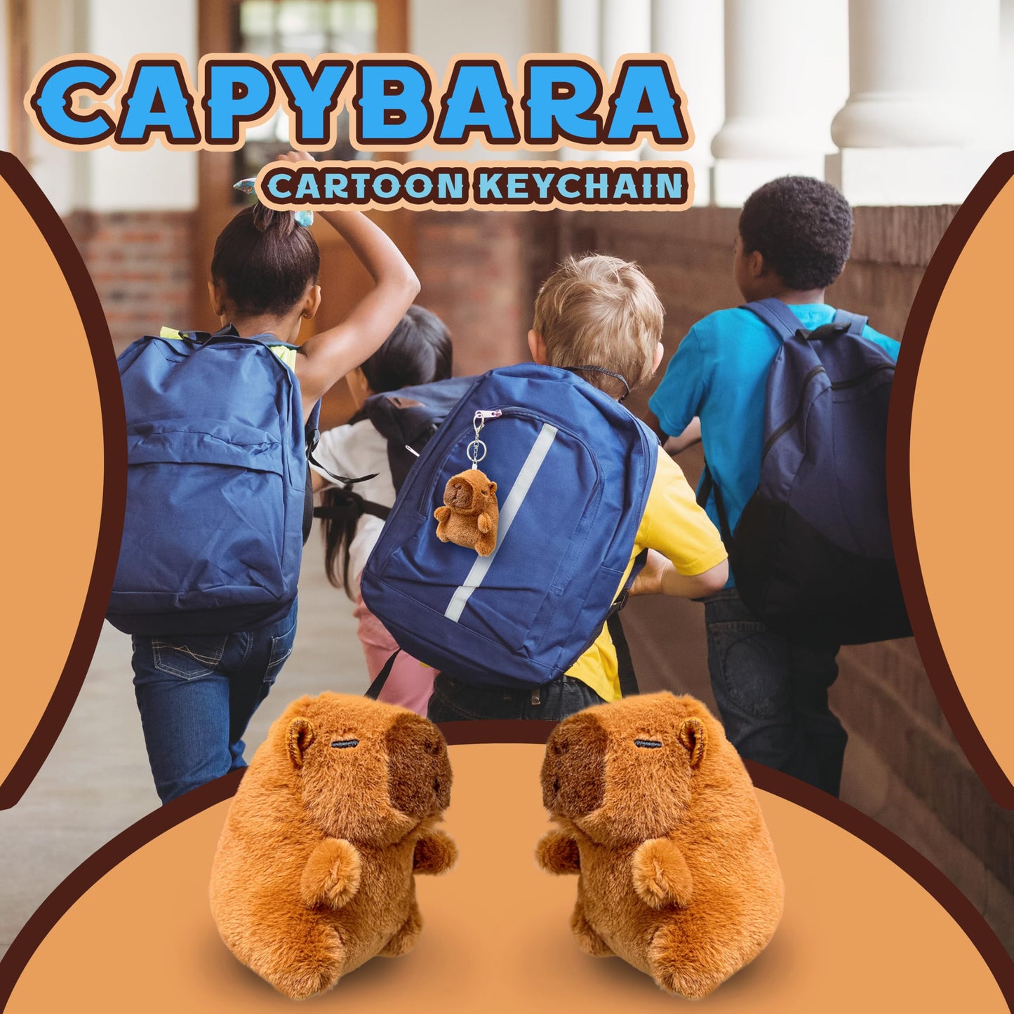 Kawaite Small Brown Capybara Plush Toy, Cute Stuffed Animal, Soft PP Cotton for Kids, Ideal for Parties and Classroom Prizes