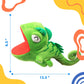 Cuteoy Plush Chameleon Hand Puppet Stuffed Animal Toy Open Movable Mouth Creative Role Play Storytelling Dinosaur Plushies Gifts For Kids Toddlers Birthday Christmas