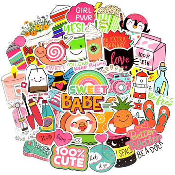 Qtl Cute Girl Stickers For Water Bottles Stickers For Kids Vsco Stickers For Hydroflask Stickers Waterproof Girls Laptop Sticker