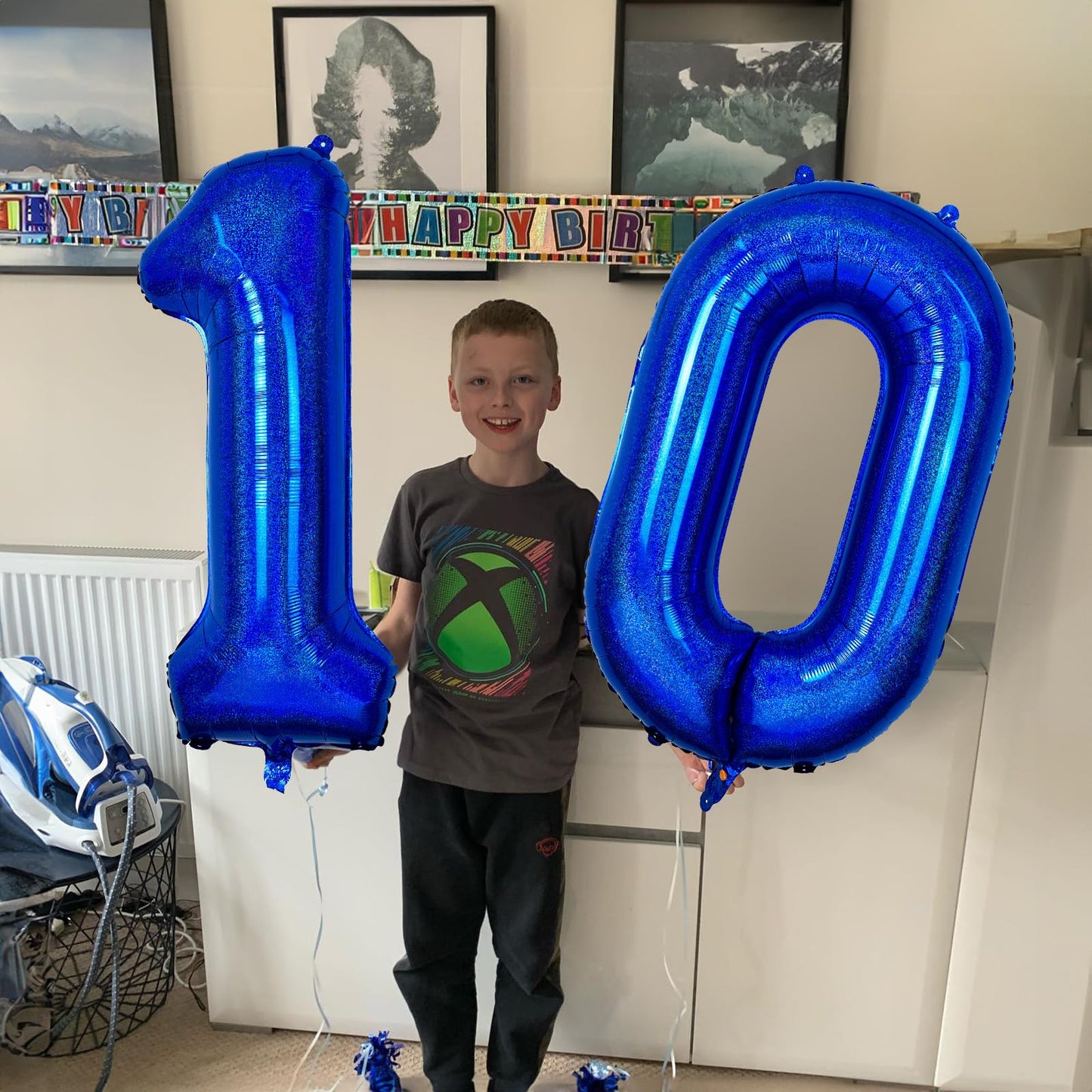 21St Birthday Balloons For Boys, Large Dark Blue Foil Number 21 Balloons, Navy Royal Blue Self Inflating Helium Globos Azules Ma