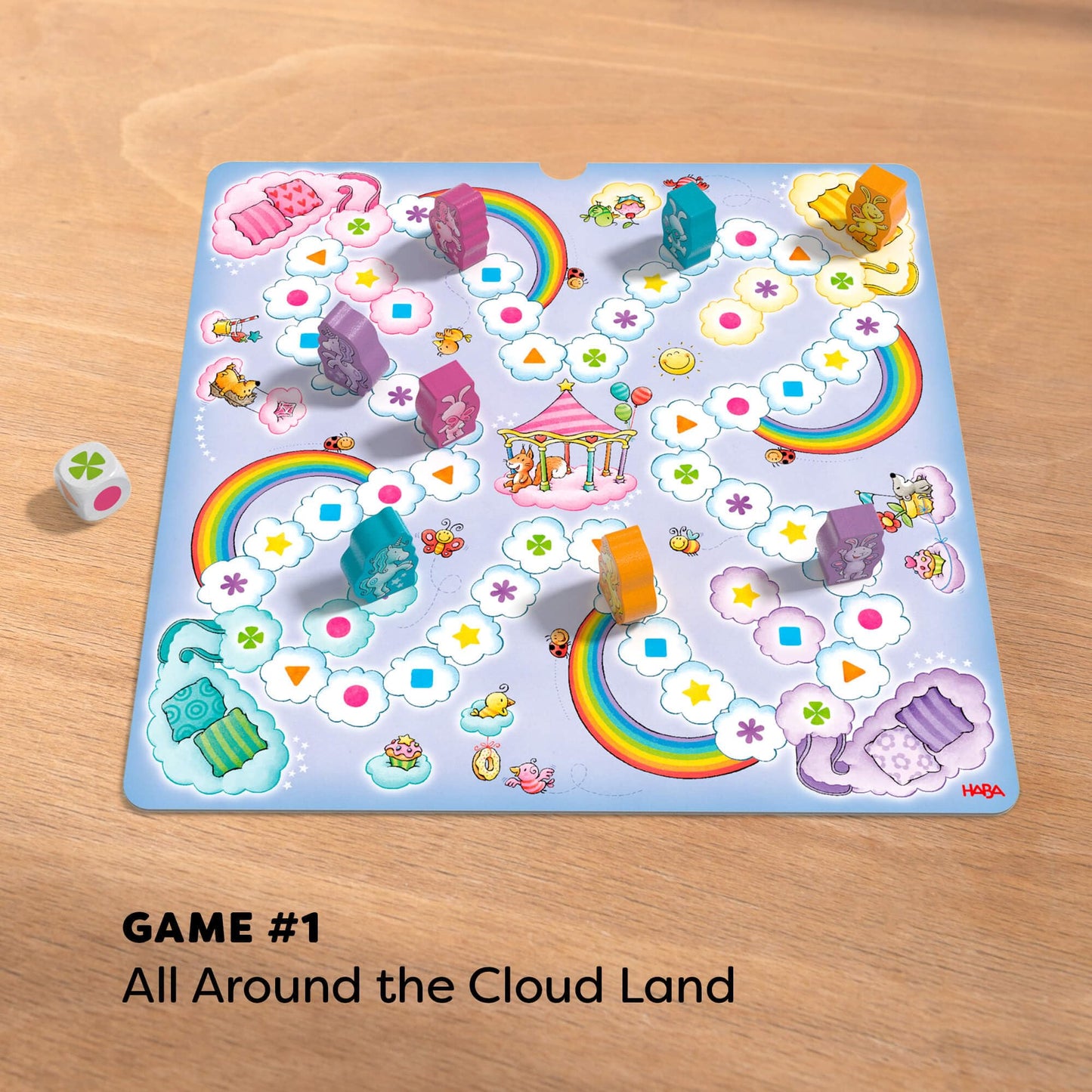 HABA Unicorn Glitterluck Board Game Collection - Fun Family Games for Kids Age 4-8, Multi-color Cardboard