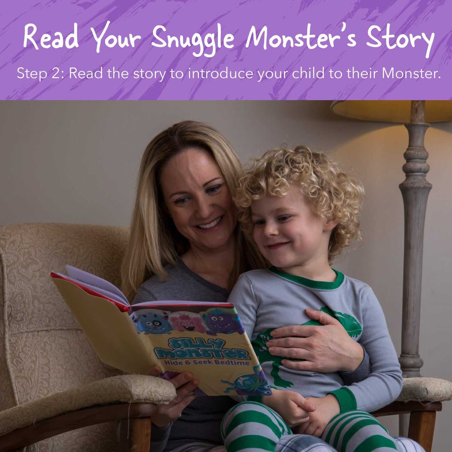 Continuum Games Snuggle Monster Plush Toy & Book Set, Purple - CG0320, Soft Stuffed Fabric, Perfect for Hide and Seek Bedtime Fun