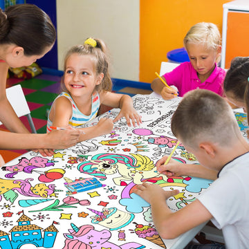Gatherfun Birthday Party Giant Coloring Poster - 31.5X 72 Inches - Versatile Classroom Wall D  Cor & Birthday Activity - Birthda