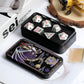 Metal Dungeons and Dragons Dice DNDND 7 PCS Heavy Metallic Flower D&D Dice Set with Grogeous Gift Case for DND Tabletop Game (Ma