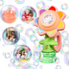 Sunflower Bubble Machine For Kids Automatic Flower Bubble Toy With Colorful Lighting For Toddlers Handheld 20000+Bubbles 3 Modes