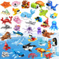 36 Pack Party Favors for Kids Mini Ocean Animals Building Blocks Set  Prize Box Toys for Kids Classroom  Easter Birthday Christmas Goodie Bag Fillers  Creative STEM Building Toys for Ages 6-12