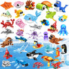 36 Pack Party Favors for Kids Mini Ocean Animals Building Blocks Set  Prize Box Toys for Kids Classroom  Easter Birthday Christmas Goodie Bag Fillers  Creative STEM Building Toys for Ages 6-12