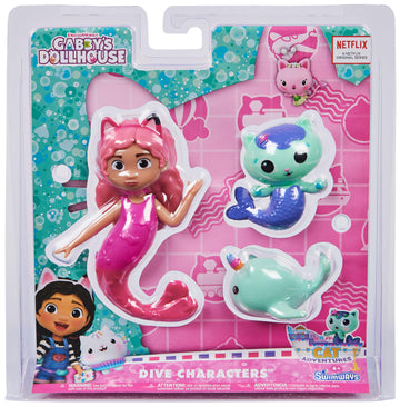 Swimways Gabby'S Dollhouse Dive Characters 3-Pack, Swimming Pool Accessories & Kids Pool Toys, Pool Party Supplies & Water Toys