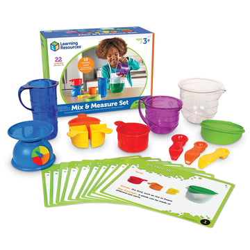 Learning Resources Mix And Measure Activity Set, 22 Pieces, Science Toys for Kids, Multi-color, Model LER2783