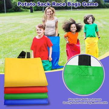 Potato Sack Race Bags - Sack Race Bags For Adults And Kids, Bean Bag Toss Game, 3 Legged Relay Race, Egg Spoon Game, Carnival Ou