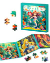 Magnetic Puzzles For Toddlers 4-6 Girls, Travel Puzzles For Kids Ages 3-5, 3 In 1 Dinosaurs Magnet Jigsaw Puzzle Book, Preschool