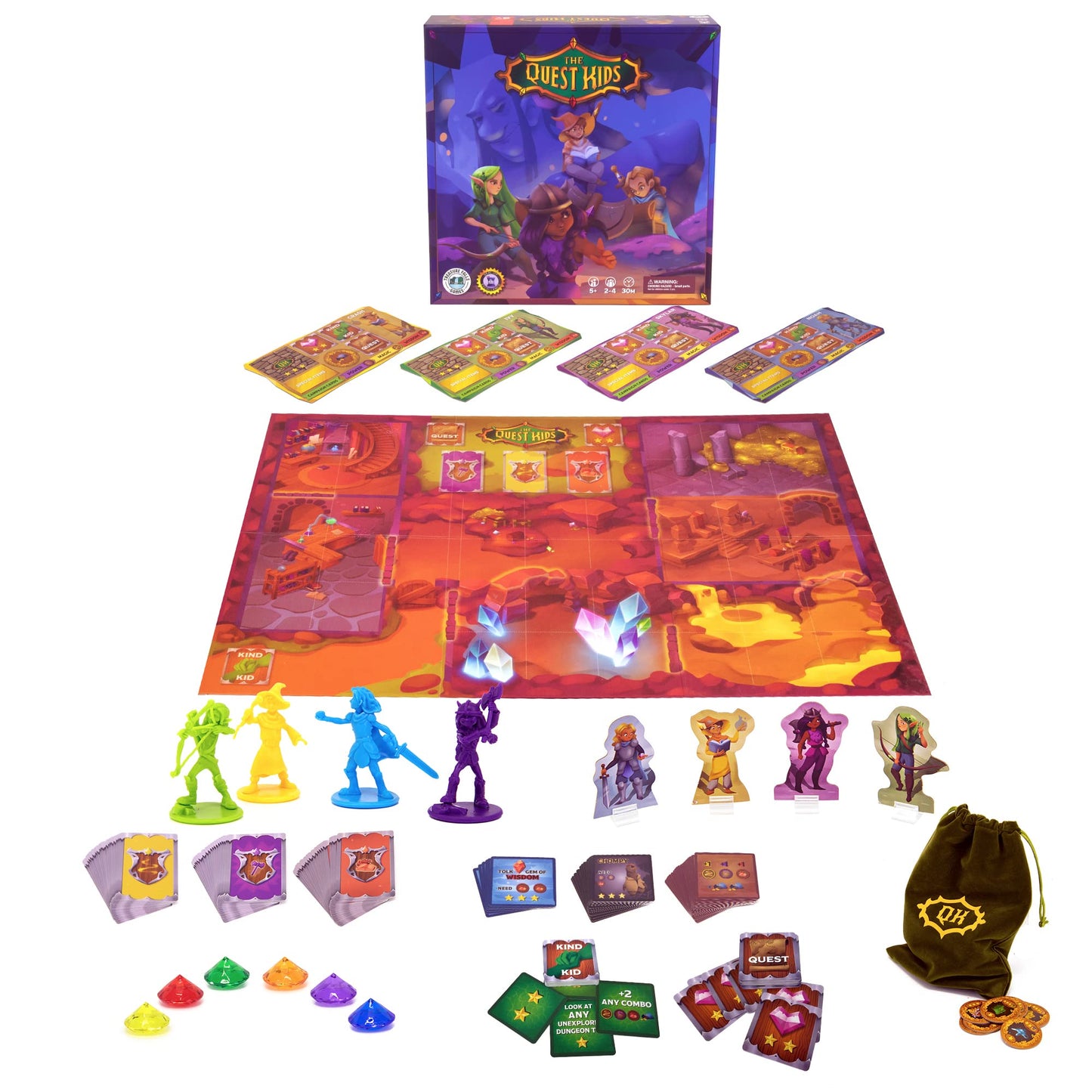 The Quest Kids Fantasy Board Game for Ages 5+, Multicolor Plastic Adventure for Boys and Girls