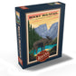 Mypuzzle Rocky Mountain National Park - Moose In The Rocky Sunrise, Vintage Travel Poster - Premium 500 Piece Jigsaw Puzzle For