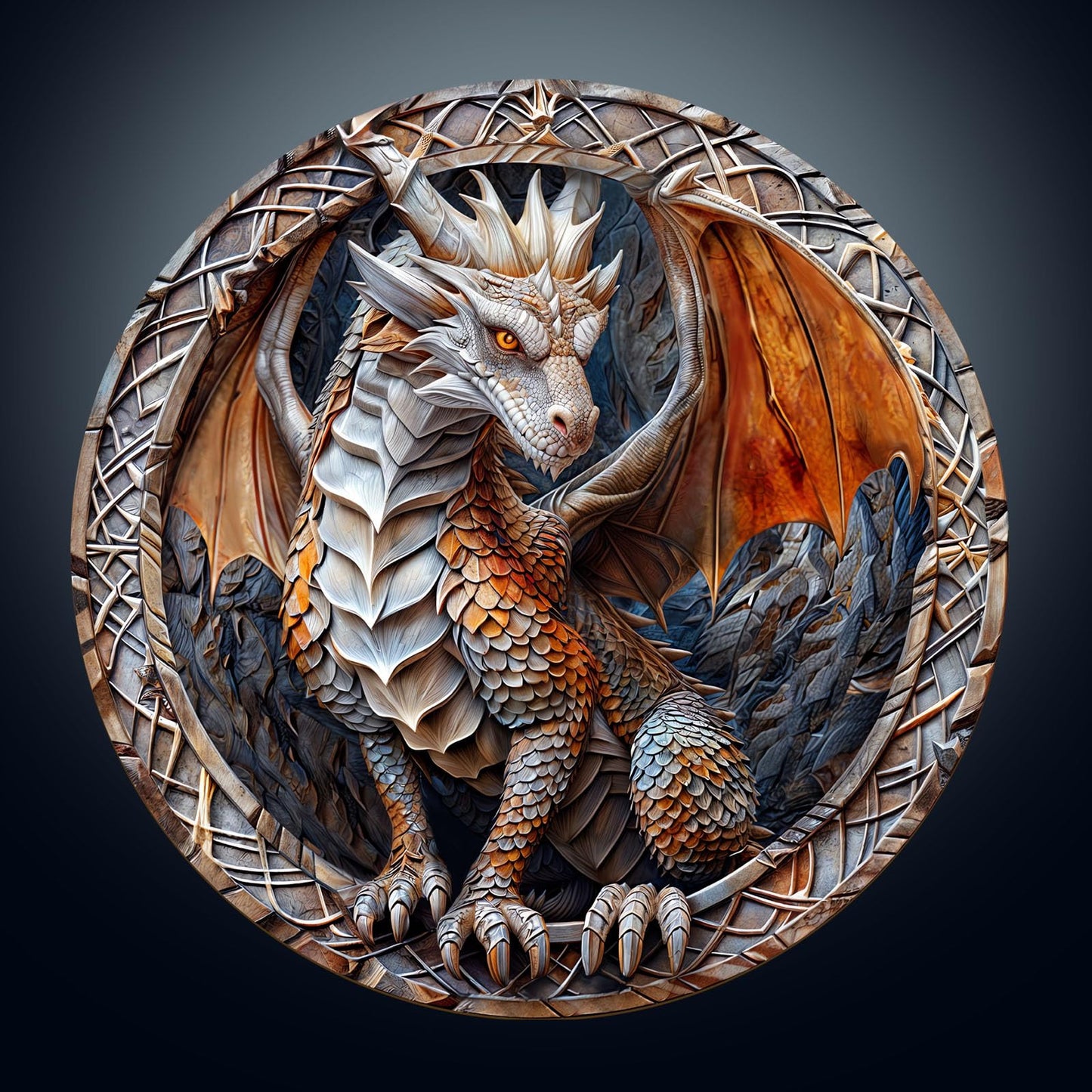 Wooden Puzzles For Adults, Wooden Flat Puzzles With 3D Visual Effect, Cave Dragon Puzzles, Unique Puzzles Gifts For Puzzle Lover (S-8.5 * 8.5In 100Pcs)