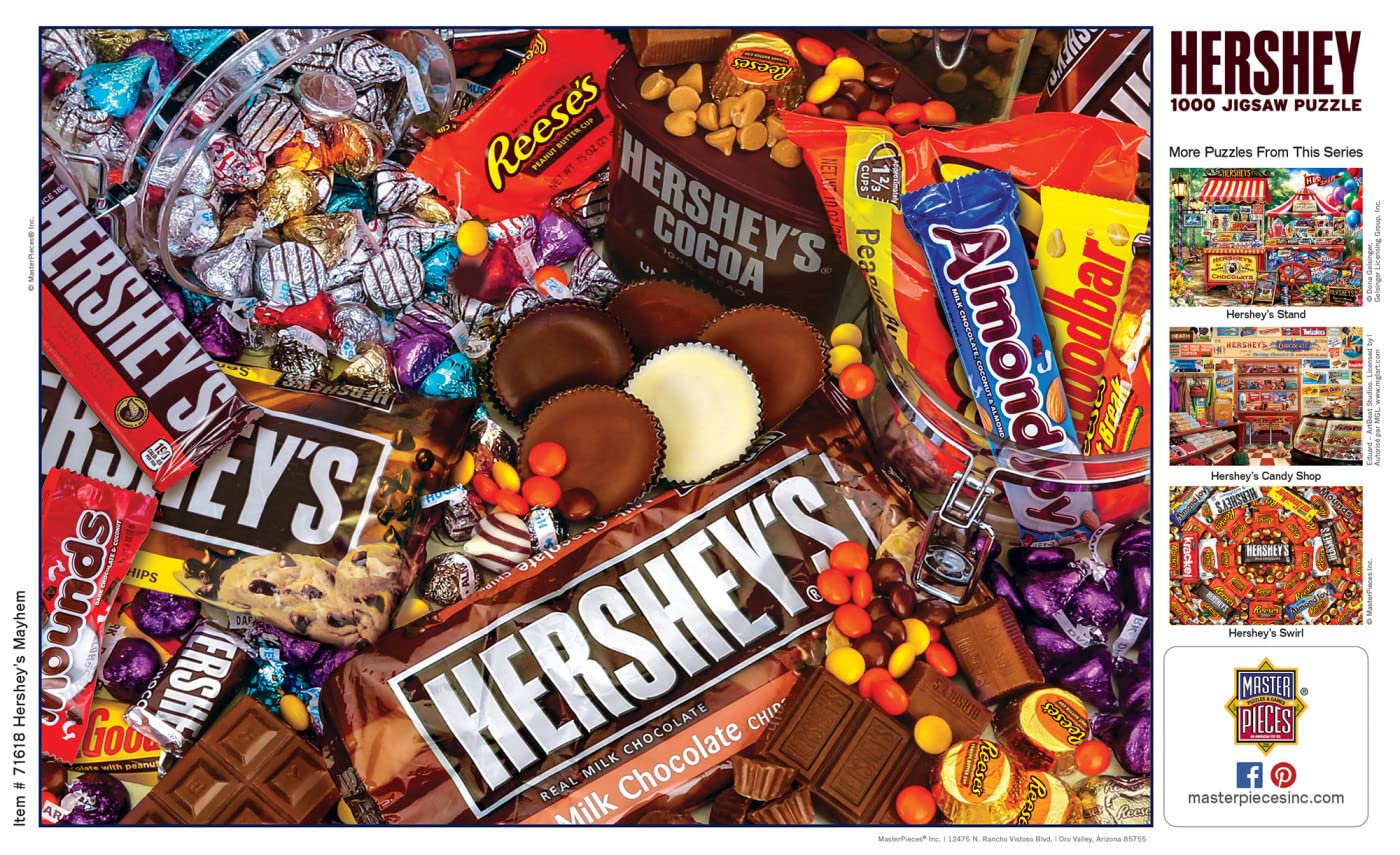 Masterpieces 1000 Piece Jigsaw Puzzle For Adults, Family, Or Youth - Hershey'S Mayhem - 19.25'X26.75'