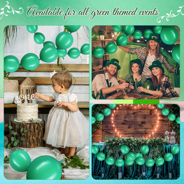 100 Pcs Link Balloon Linking Balloon Latex Linkable Balloons Connected Wedding Party Decoration (Dark Green, 10 Inch)