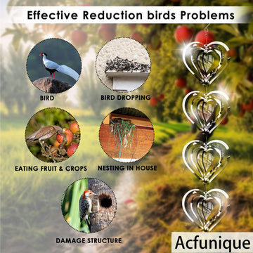 Bird Scare Discs Reflective Wind Spinners Outdoor Metal 12 Pcs Bird Reflectors Bird Devices Deterrent To Keep Birds Away Porch G