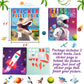 90shine 2PCS Sticker Books for Kids Ages 4-8 Dinosaur Space Designs Party Gift Create 22 Pictures