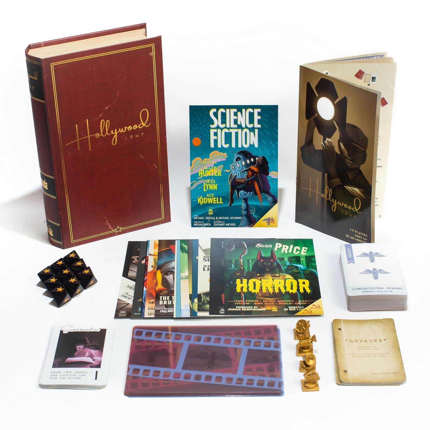 Facade Games Hollywood 1947 Board Game - Strategy and Deceit for 1-9 Players, Ages 14+, Plastic Model IB1240