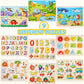 9 Pack Wooden Peg Puzzles For Toddlers With Puzzle Storage Rack Set Alphabet Wooden Toddler Puzzles Jigsaw Numbers Kids Wood Puzzles For Over 4 Years Educational Learning Knob Puzzle