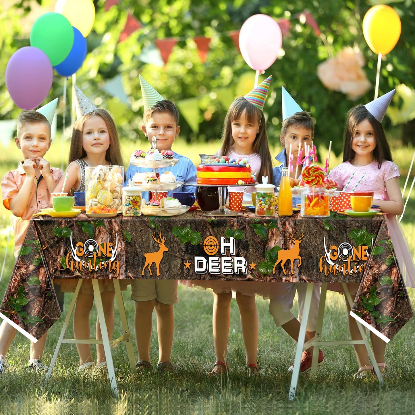 Containlol Hunting Tablecloths Camo Birthday Party Decorations Camo Table Covers Plastic Hunting Table Decorations For Hunting C