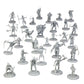 28 Paintable Fantasy Mini Figures- All Unique Designs- 1'' Hex-Sized Compatible With Dnd Dungeons And Dragons & Pathfinder And R