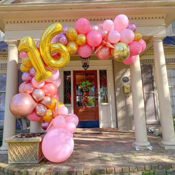 40 Inch Gold 16 Number Balloons Giant Jumbo Huge 16 Or 61 Foil Mylar Helium Number Digital Balloons Gold Birthday Mylar Digital