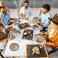 Gisgfim 48 Pcs Rustic Wooden Tree Party Plates Supplies Tableware Set Lumberjack Party Decorations Camping Hunting Theme Party T
